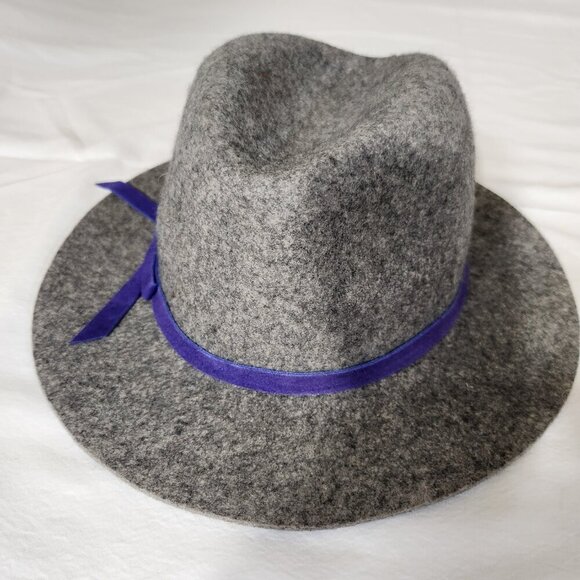 Gap NWOT Women Size S/M-P/M Gray Pinched Crown 100% Soft Wool Fedora Hat Casual - Picture 6 of 16